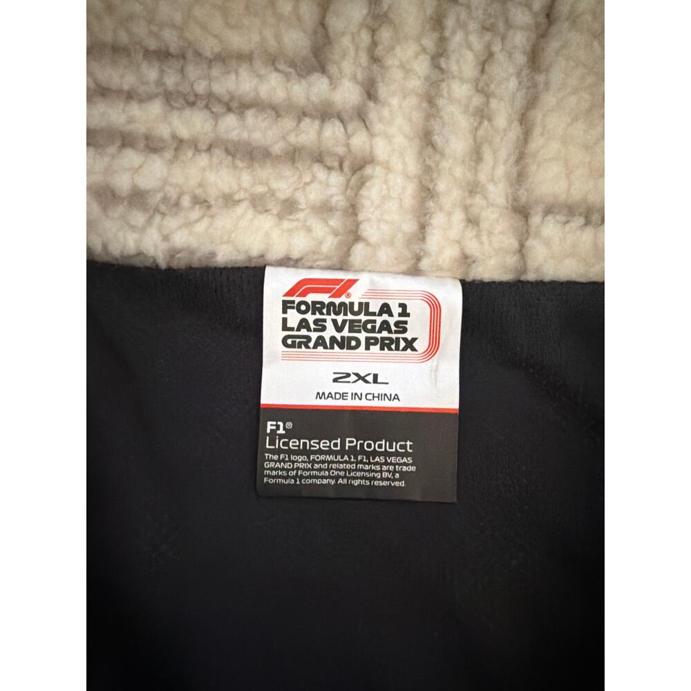 Formula 1 Las Vegas Grand Prix Men's Desert AOP Map Polar Fleece Jacket - Picture 2 of 5